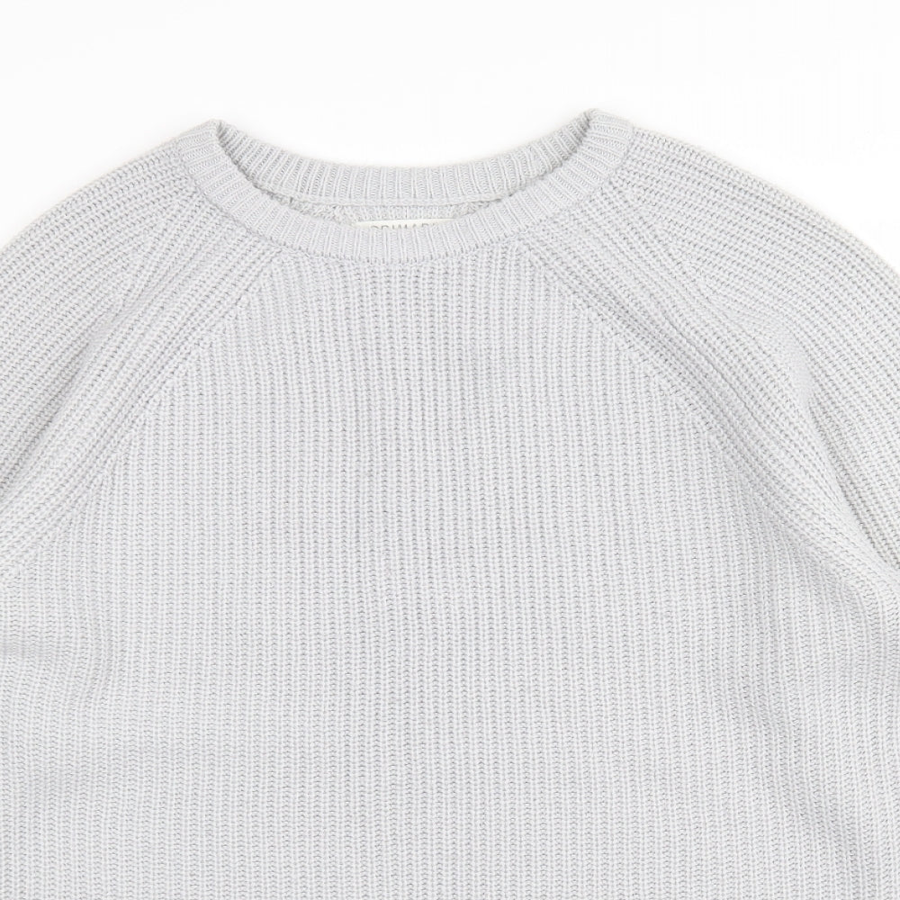 Primark Womens Grey Round Neck  Acrylic Pullover Jumper Size M