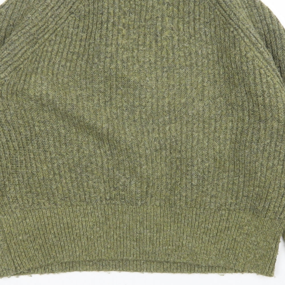 Primark Womens Green Round Neck  Acrylic Pullover Jumper Size S