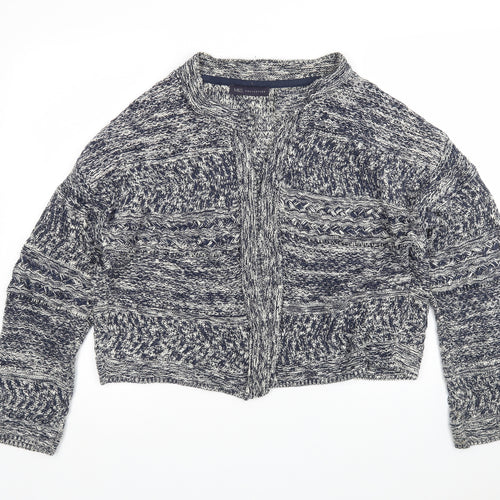 M&S Womens Multicoloured Round Neck  Cotton Cardigan Jumper Size L