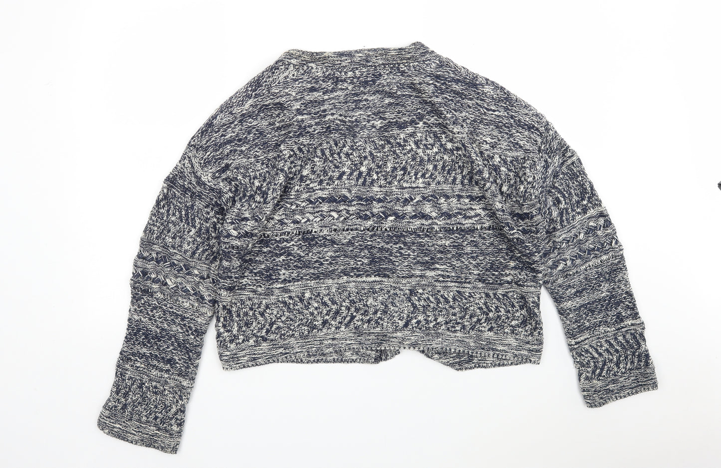 M&S Womens Multicoloured Round Neck  Cotton Cardigan Jumper Size L