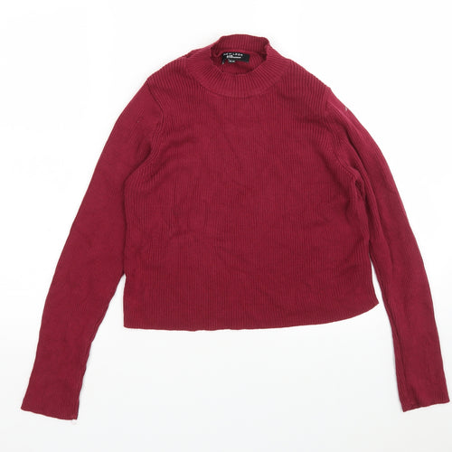 New Look Girls Purple Round Neck  Cotton Pullover Jumper Size 14-15 Years