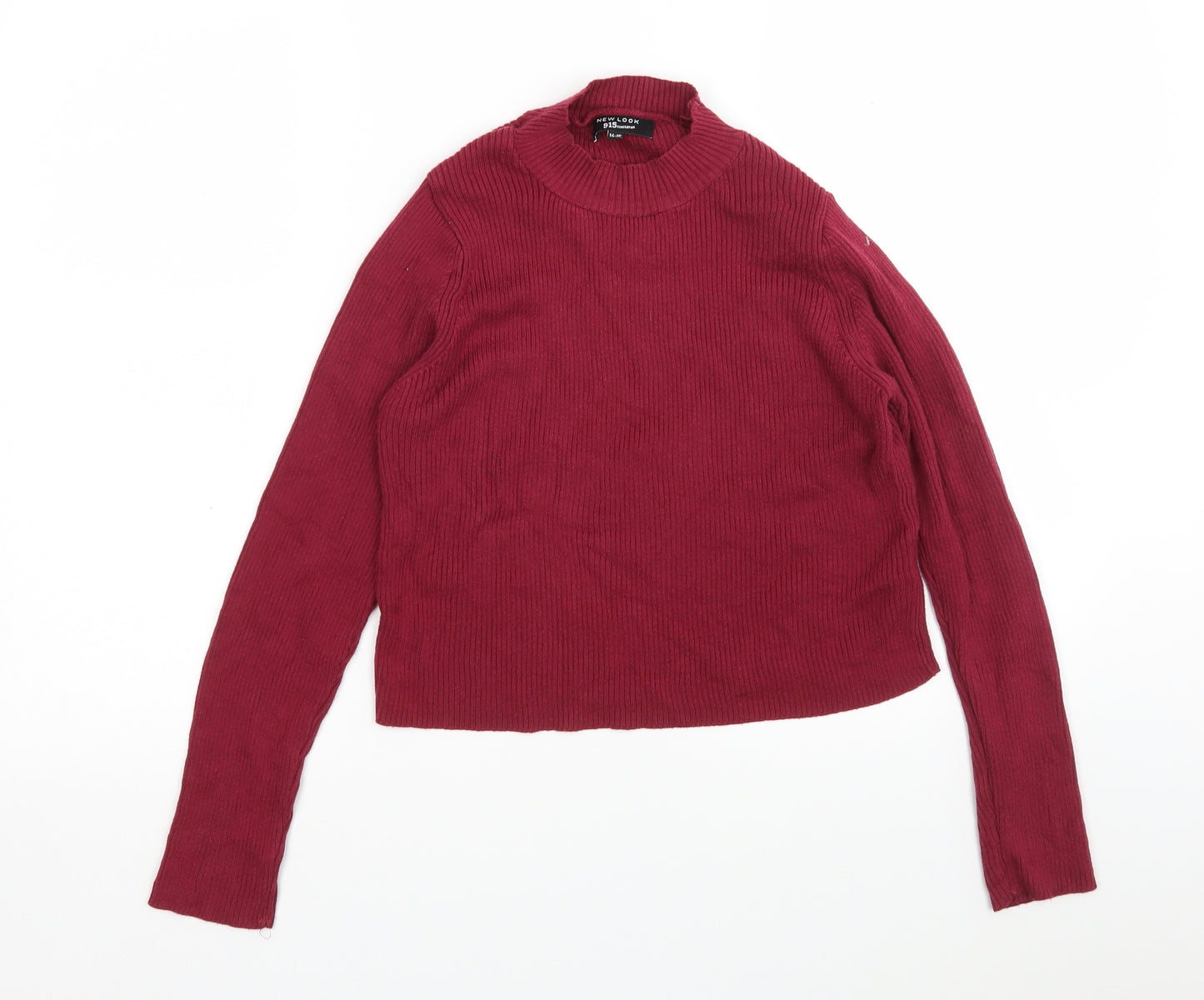 New Look Girls Purple Round Neck  Cotton Pullover Jumper Size 14-15 Years