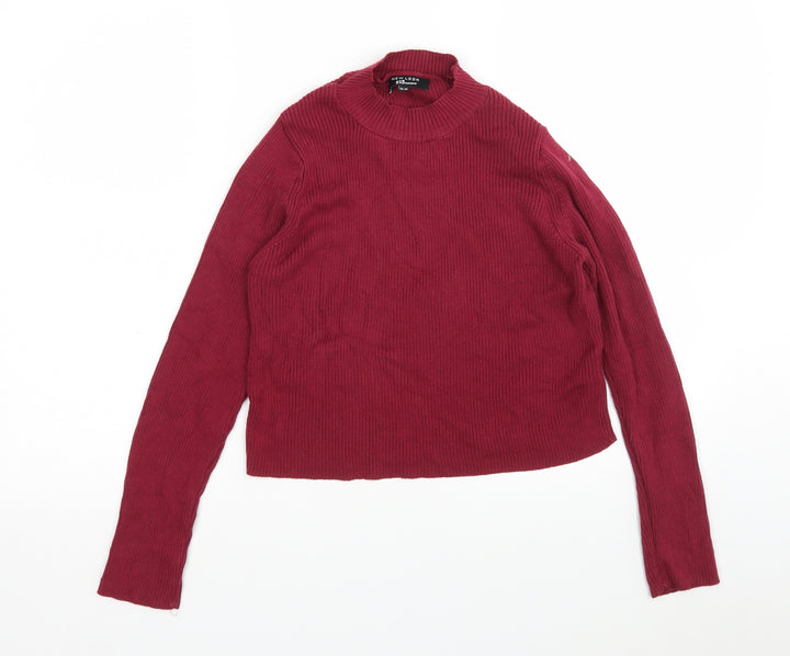 New Look Girls Purple Round Neck  Cotton Pullover Jumper Size 14-15 Years