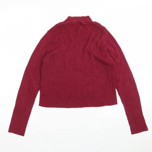 New Look Girls Purple Round Neck  Cotton Pullover Jumper Size 14-15 Years