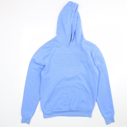 Primark Mens Blue  Cotton Pullover Hoodie Size M   - Stranger Things