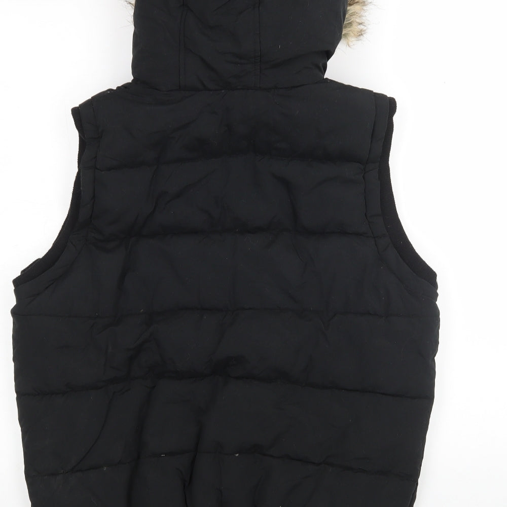 TU Womens Black   Gilet Coat Size 14