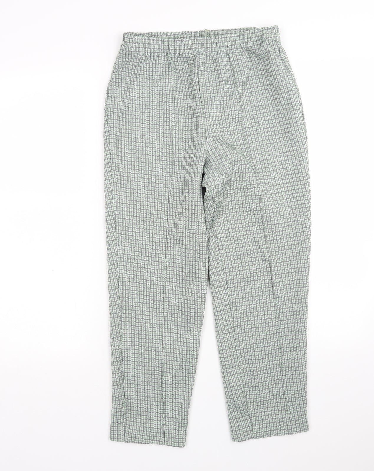 Preworn Womens Green Check  Capri Trousers Size 12 L25 in Regular
