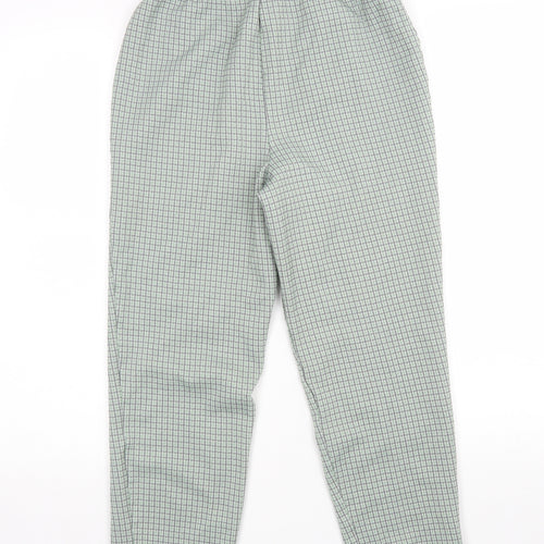 Preworn Womens Green Check  Capri Trousers Size 12 L25 in Regular