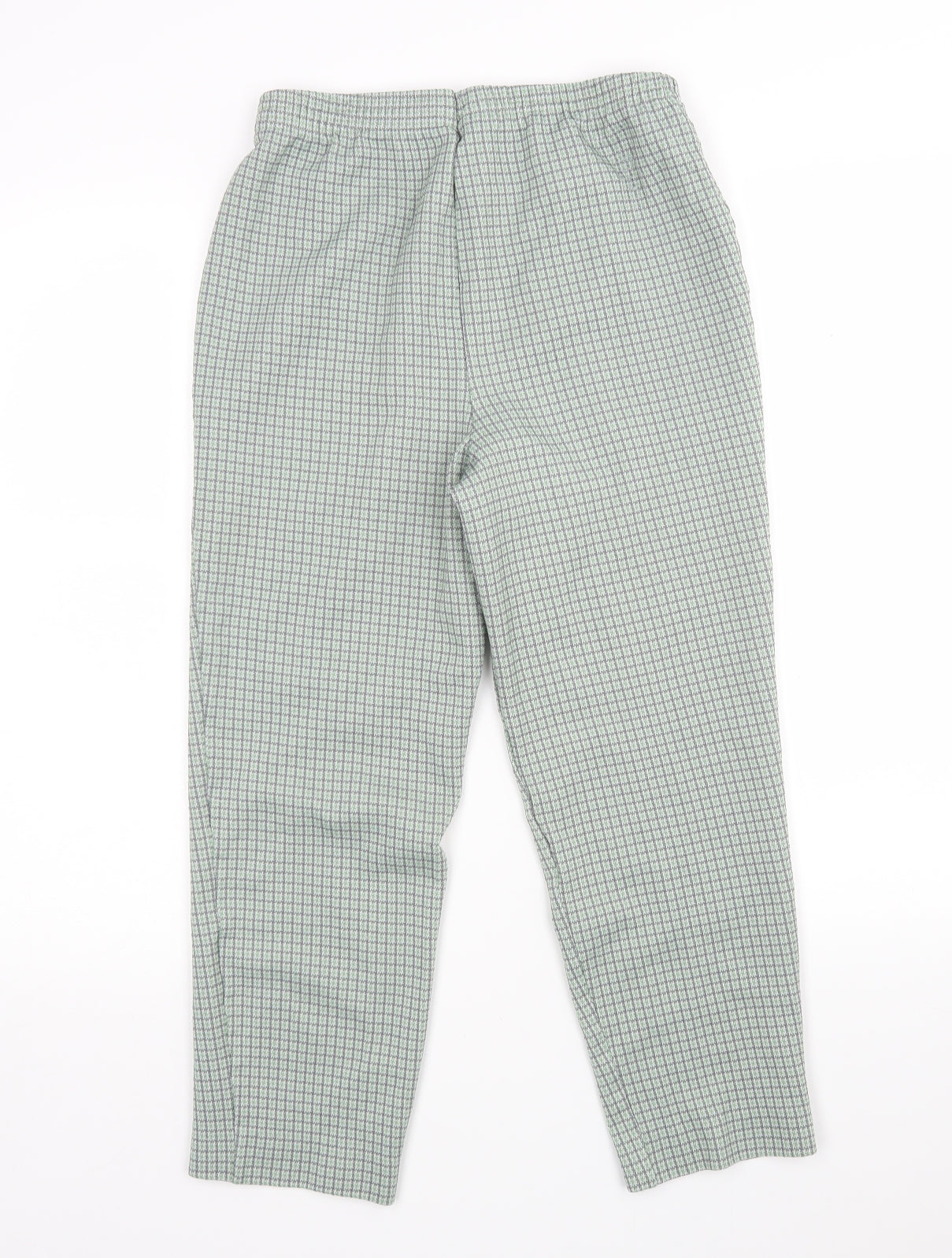 Preworn Womens Green Check  Capri Trousers Size 12 L25 in Regular