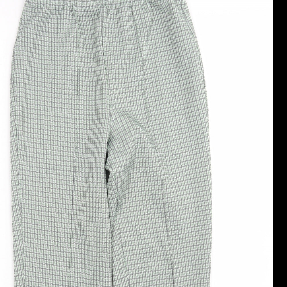 Preworn Womens Green Check  Capri Trousers Size 12 L25 in Regular