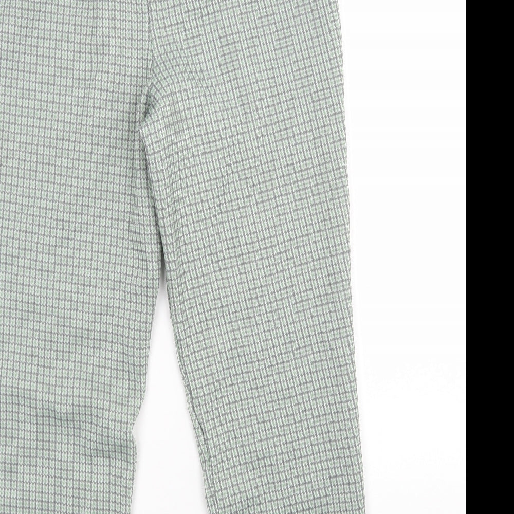 Preworn Womens Green Check  Capri Trousers Size 12 L25 in Regular