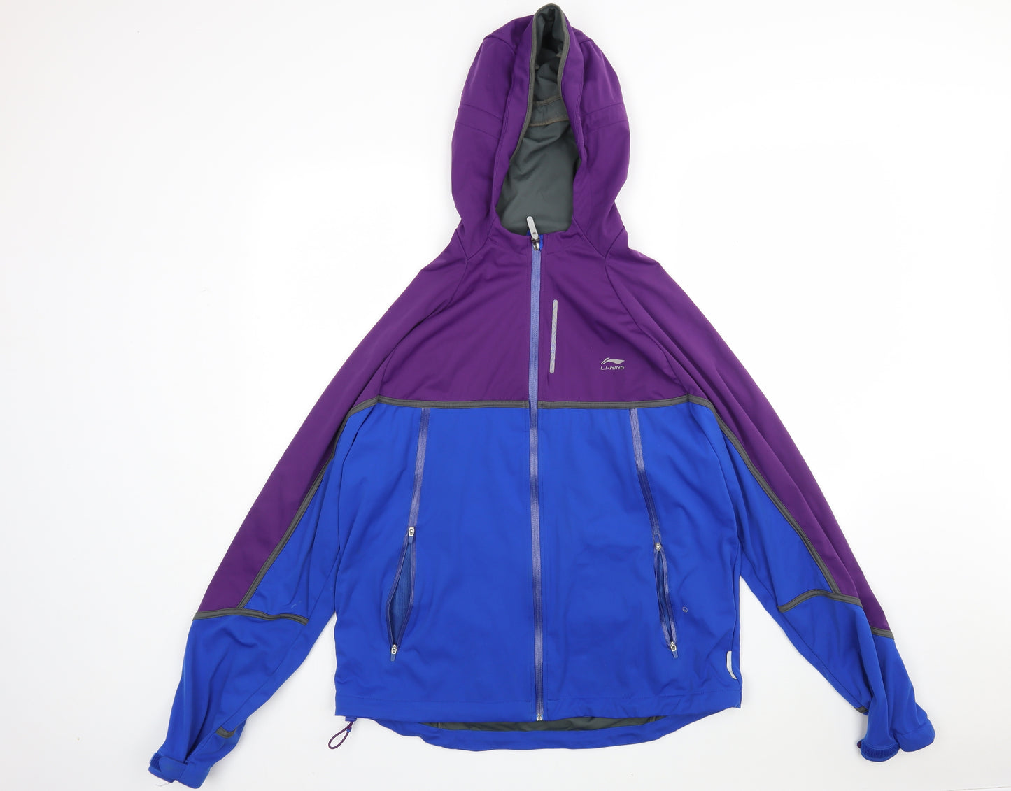 Li Ning Mens Multicoloured   Windbreaker Jacket Size XL