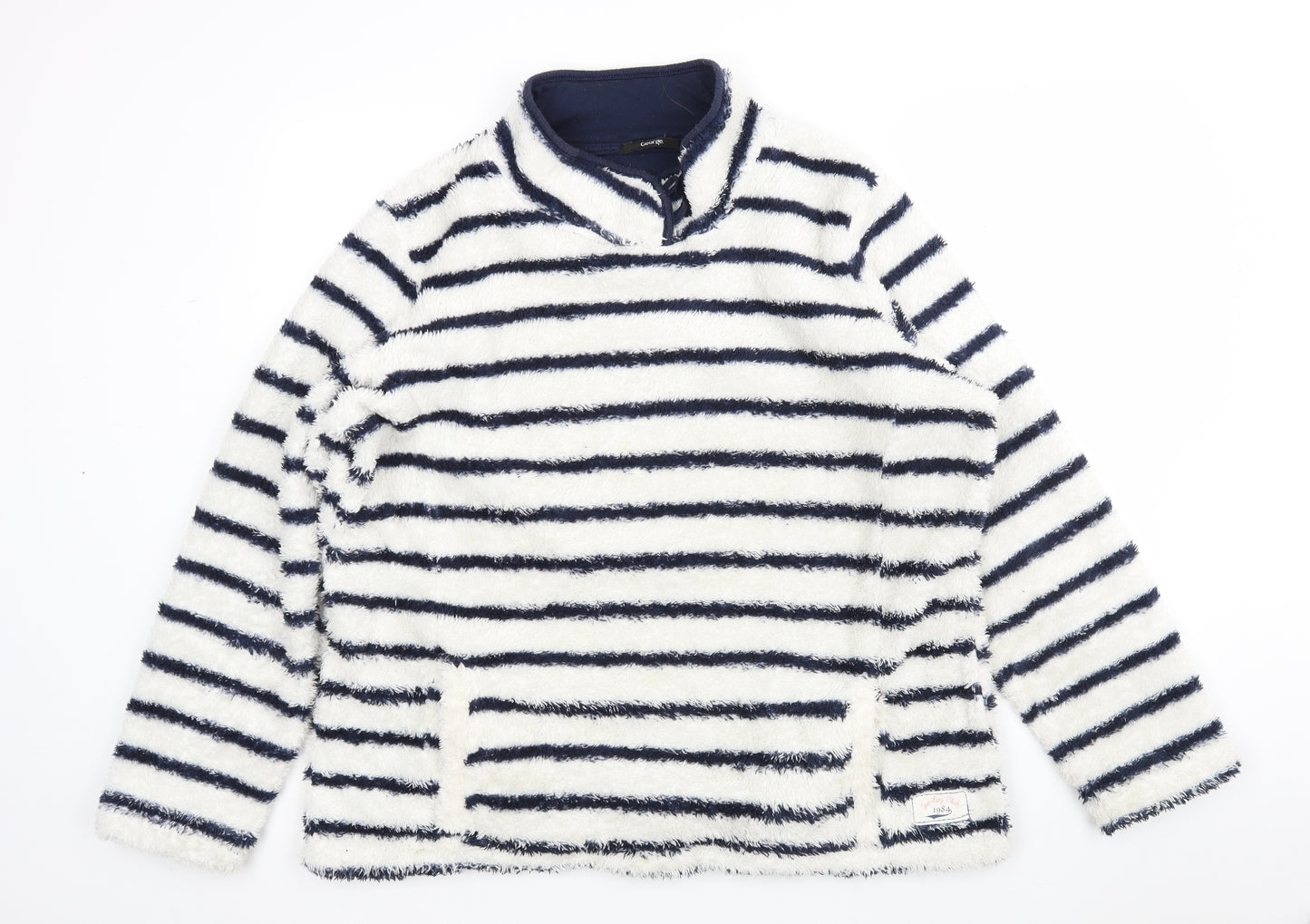 George Womens Multicoloured Striped Polyester Pullover Sweatshirt Size 18