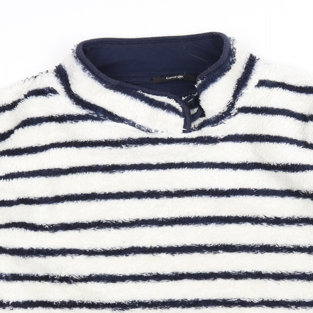 George Womens Multicoloured Striped Polyester Pullover Sweatshirt Size 18