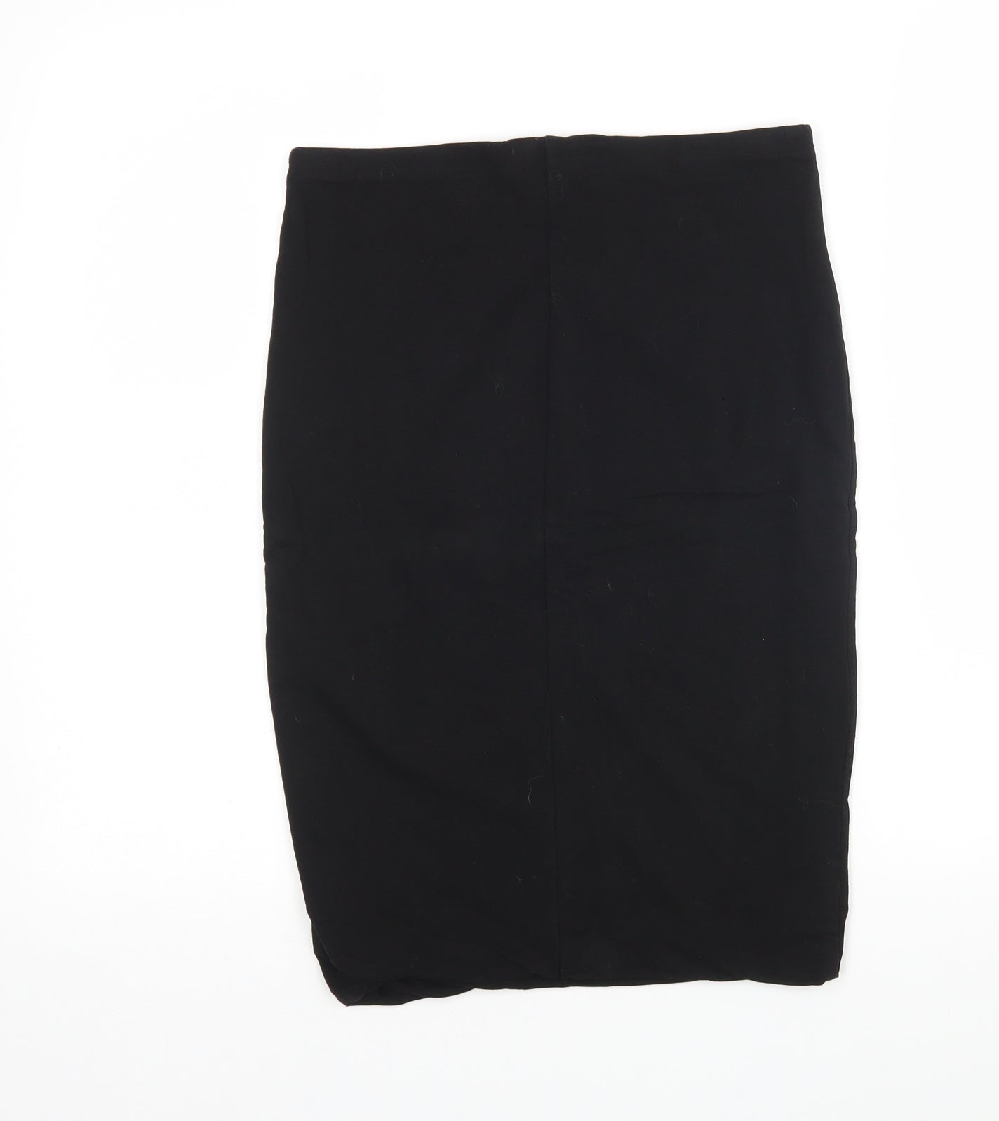 H&M Womens Black  Cotton Straight & Pencil Skirt Size S