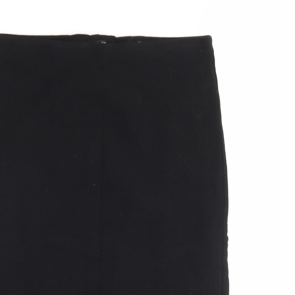 H&M Womens Black  Cotton Straight & Pencil Skirt Size S
