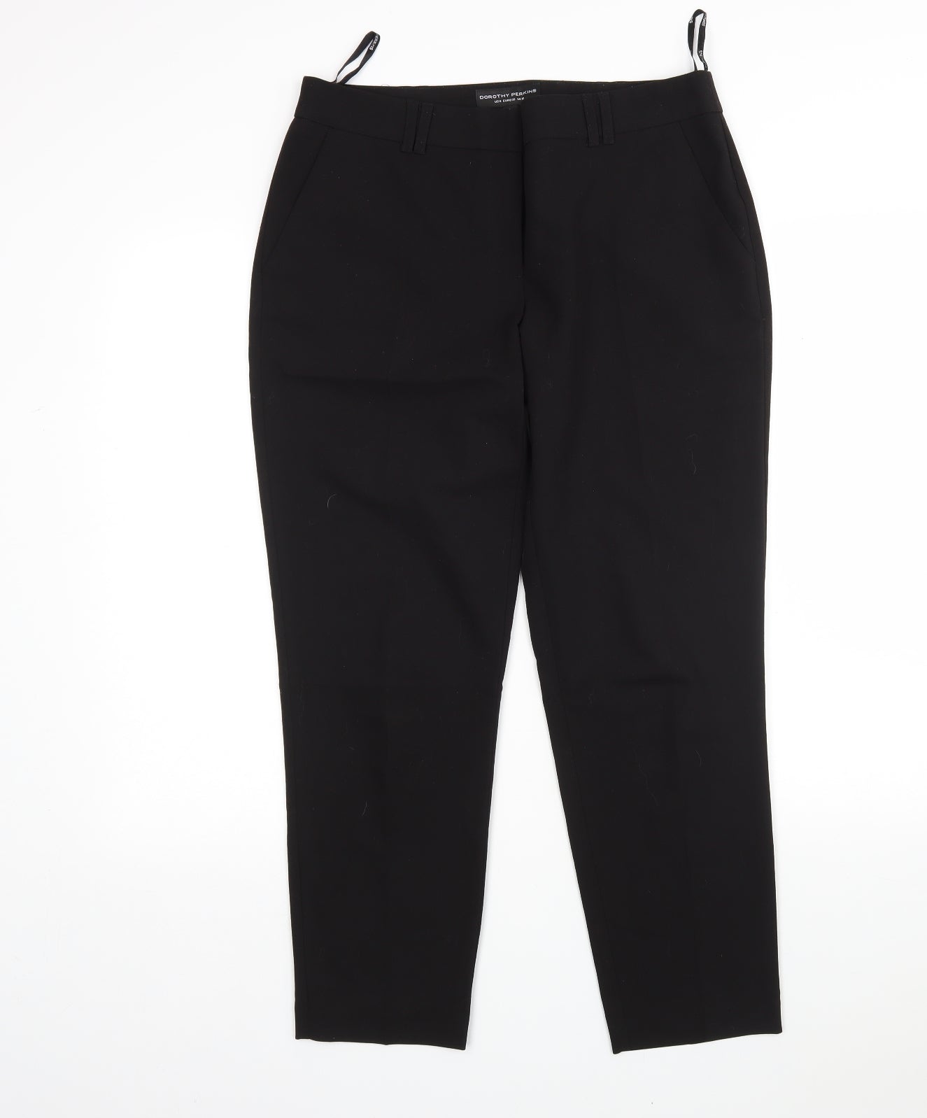 Dorothy Perkins Womens Black  Polyester Trousers  Size 10 L28 in Regular