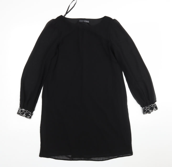 Atmosphere Womens Black Polyester A-Line Size 6 Round Neck