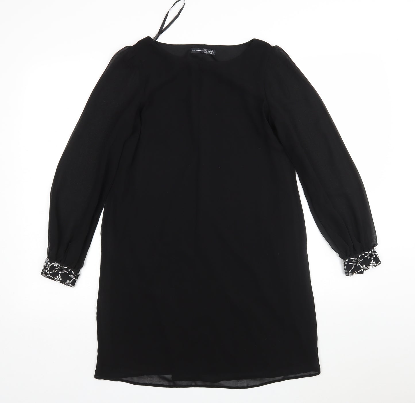 Atmosphere Womens Black  Polyester A-Line  Size 6  Round Neck