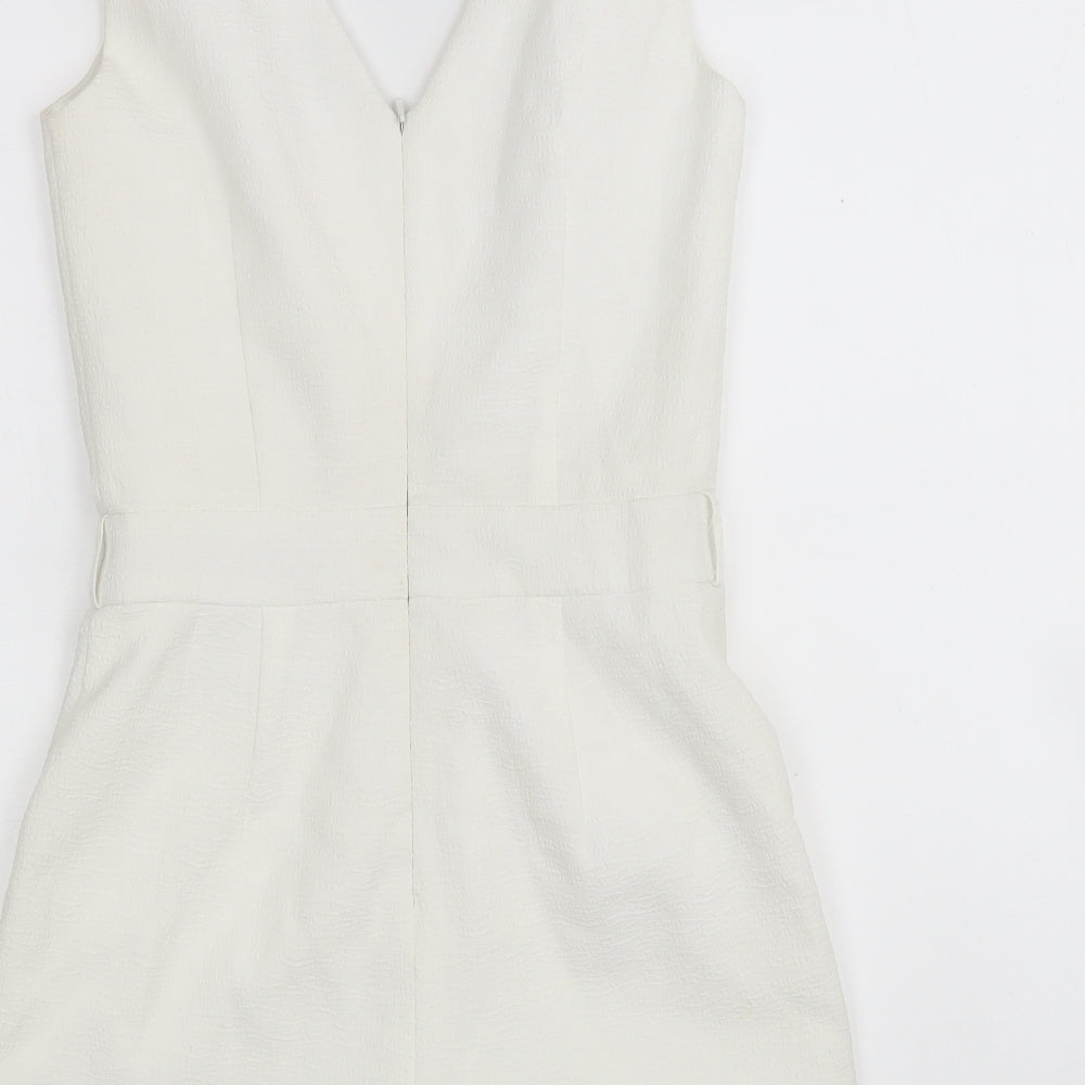 Miss Selfridge Womens White  Polyester Playsuit One-Piece Size 8