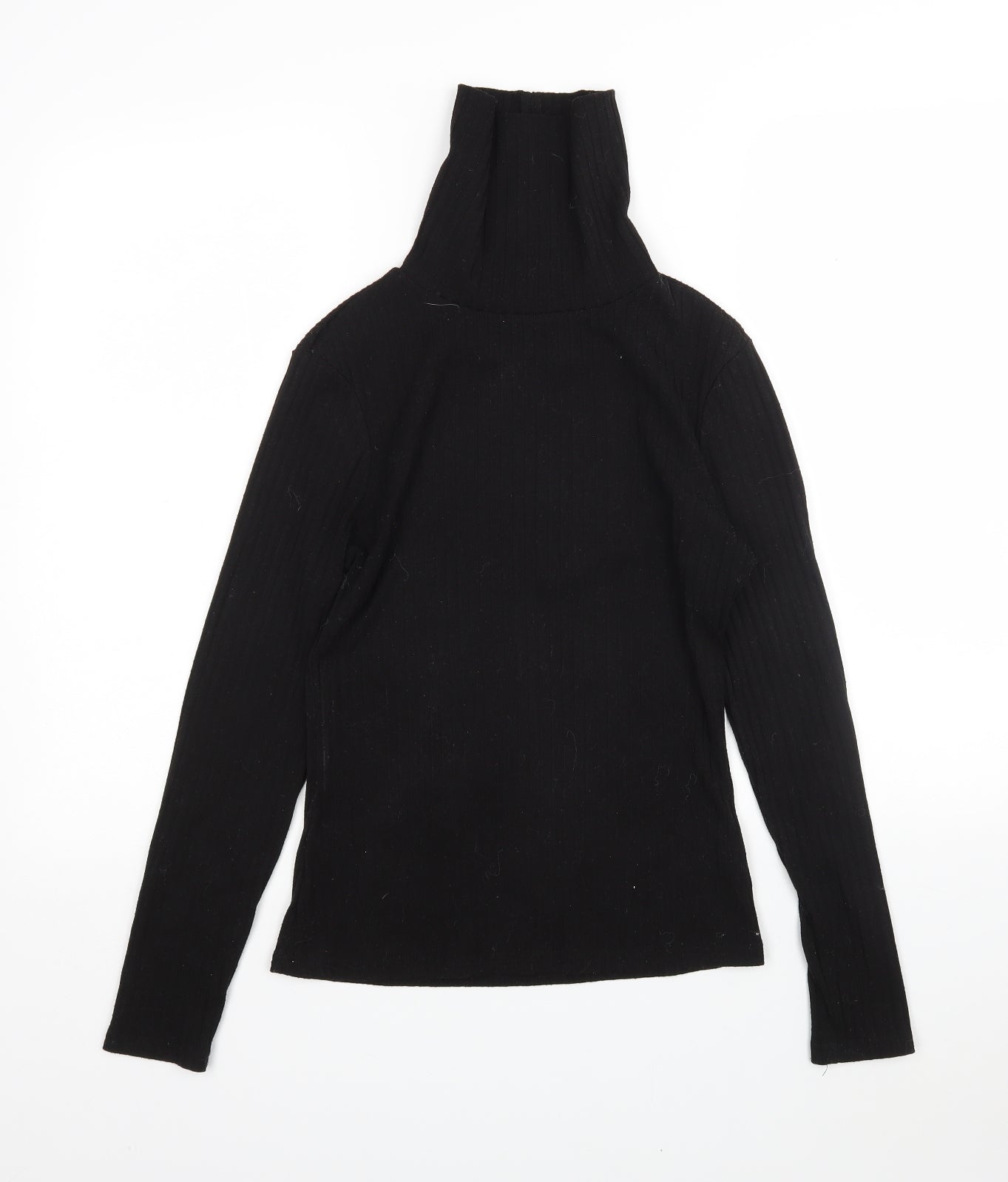 River Island Womens Black Roll Neck  Polyester Pullover Jumper Size 10