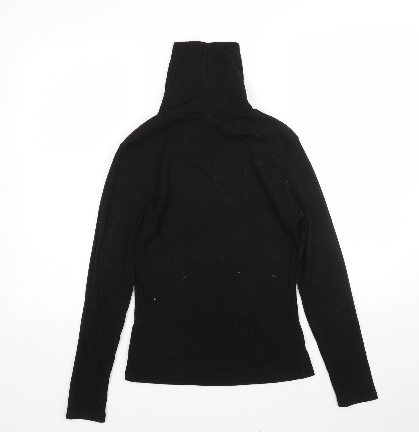 River Island Womens Black Roll Neck  Polyester Pullover Jumper Size 10