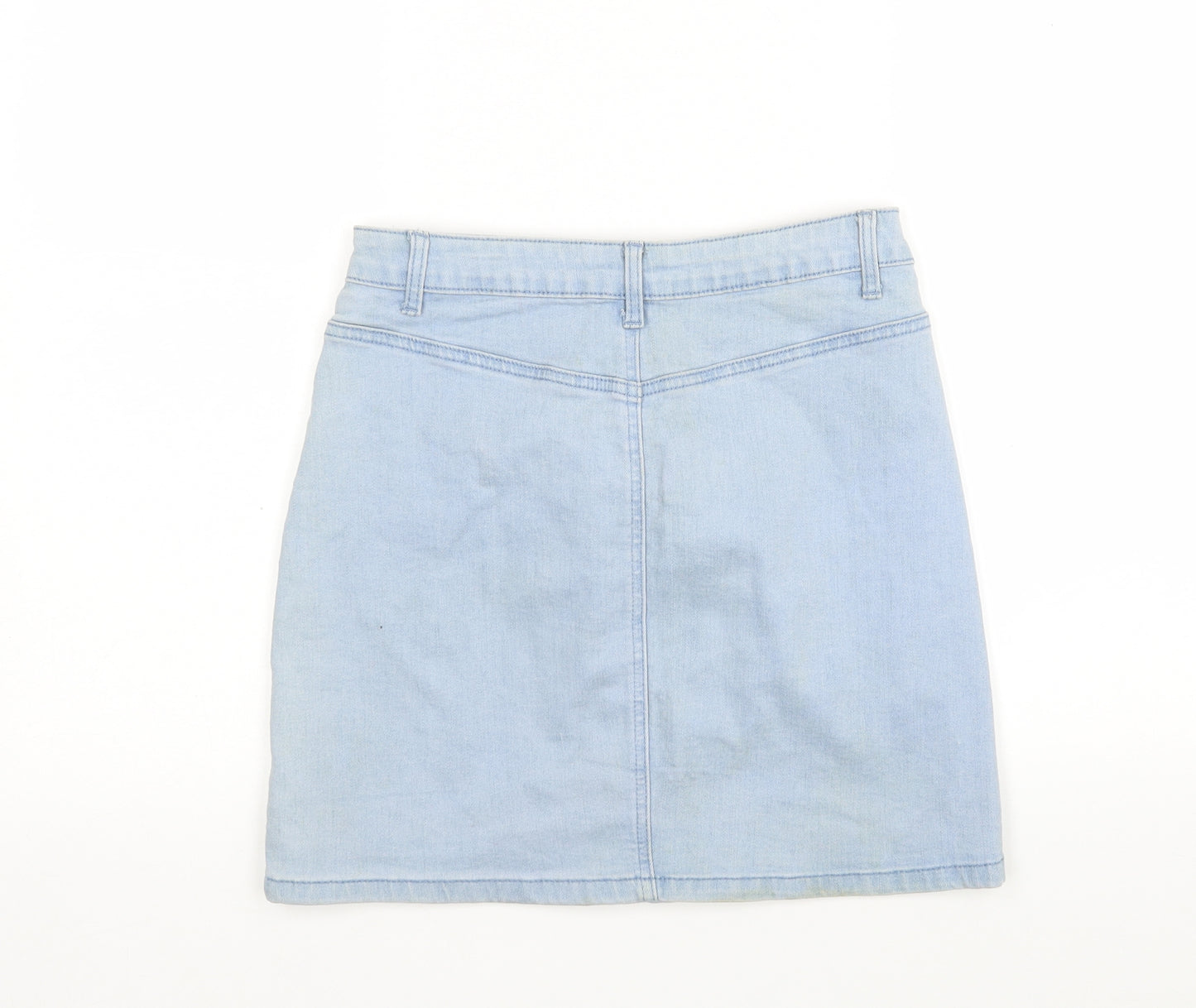 Quiz Womens Blue  Cotton Mini Skirt Size 10