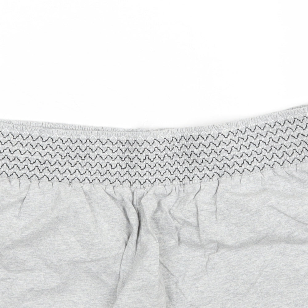 M&S Womens Grey  Cotton  Sleep Shorts Size 20