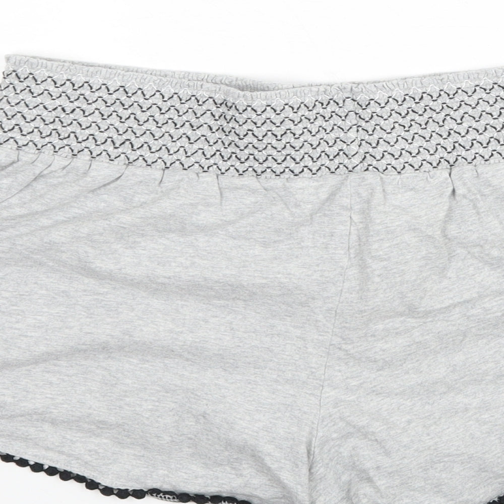 M&S Womens Grey  Cotton  Sleep Shorts Size 20