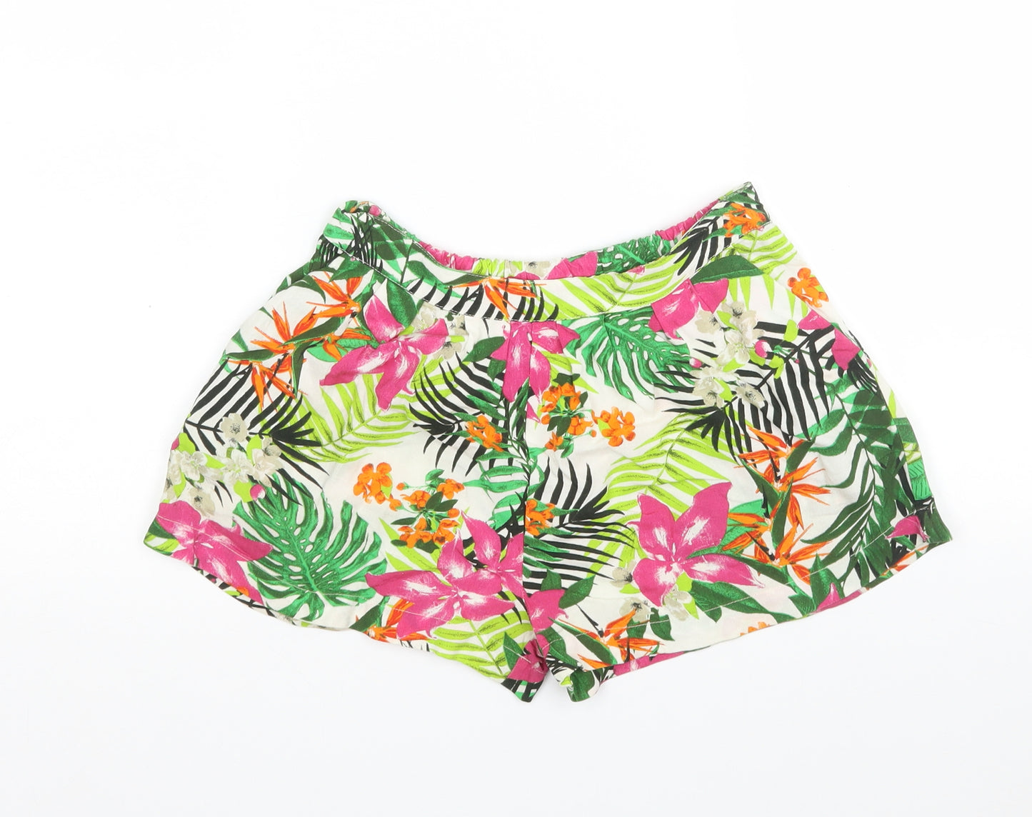 Miss E-Vie Girls Multicoloured Floral Viscose Hot Pants Shorts Size 9 Years  Regular