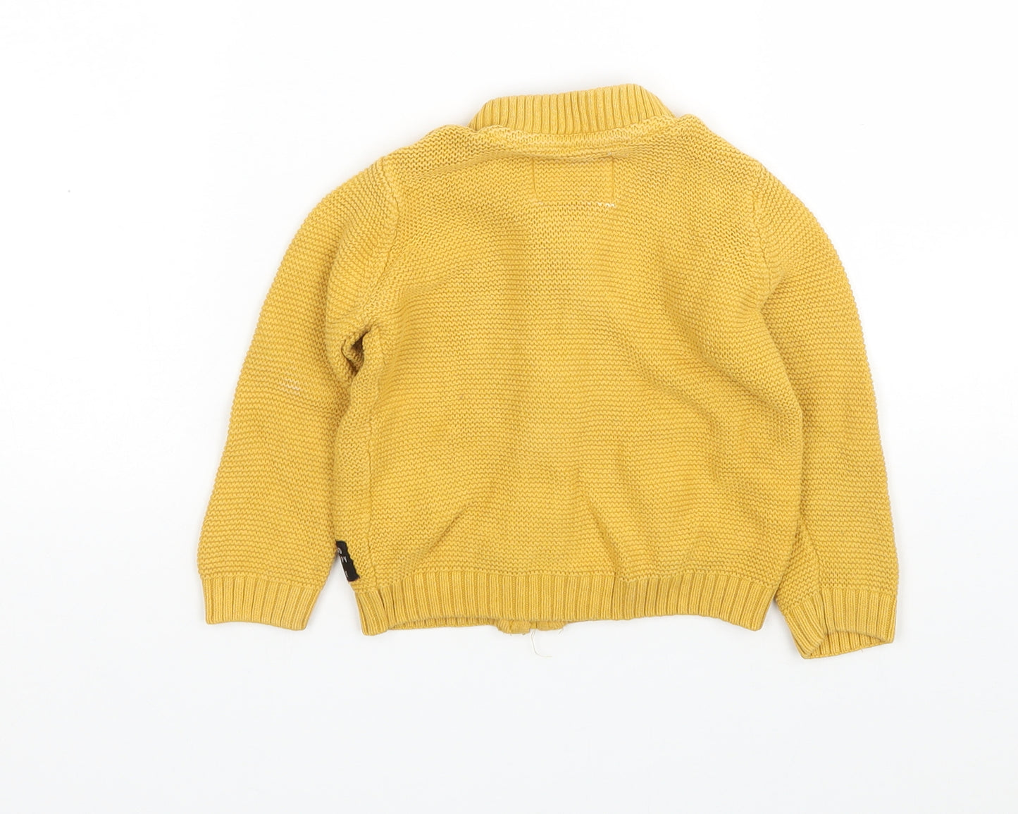 F&F Baby Yellow  Cotton Full Zip Jumper Size 6-9 Months