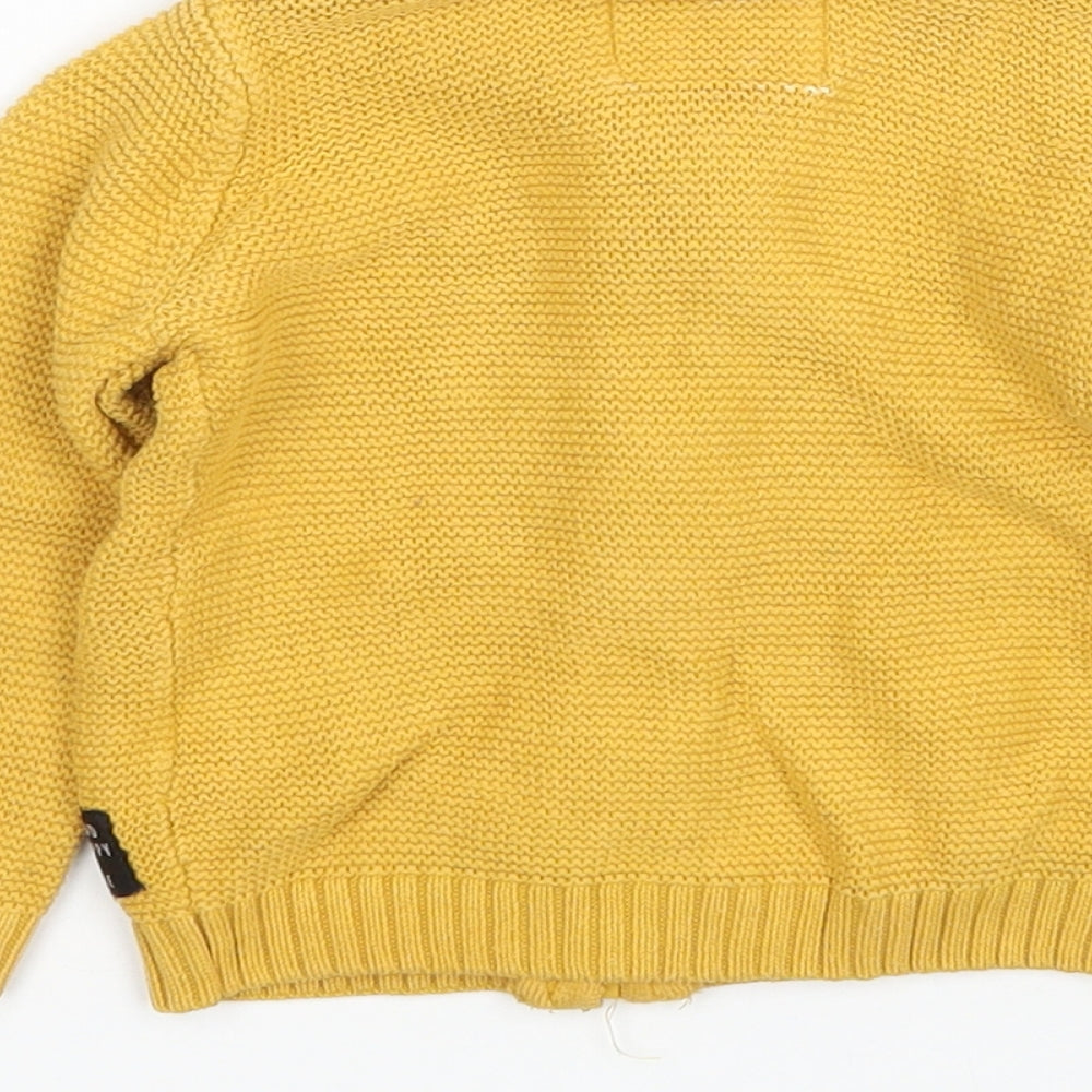 F&F Baby Yellow  Cotton Full Zip Jumper Size 6-9 Months