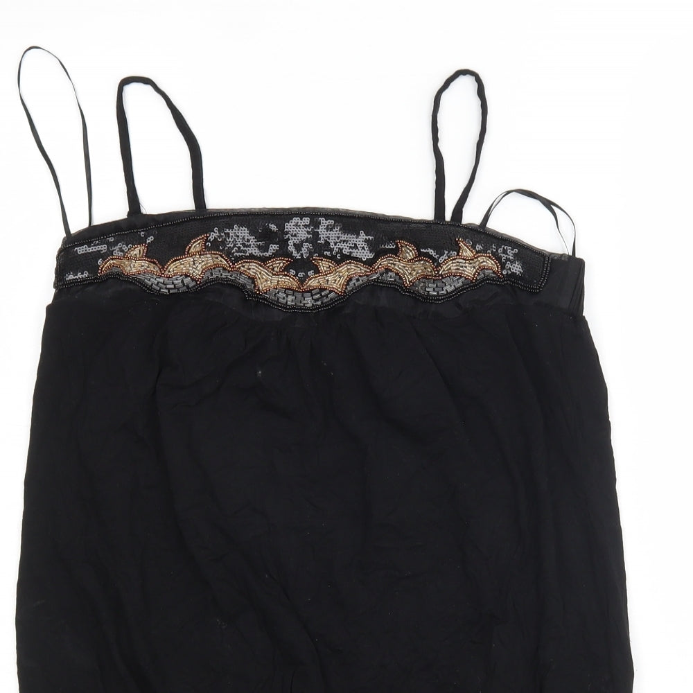 H&M Womens Black  Viscose Basic Tank Size S Round Neck