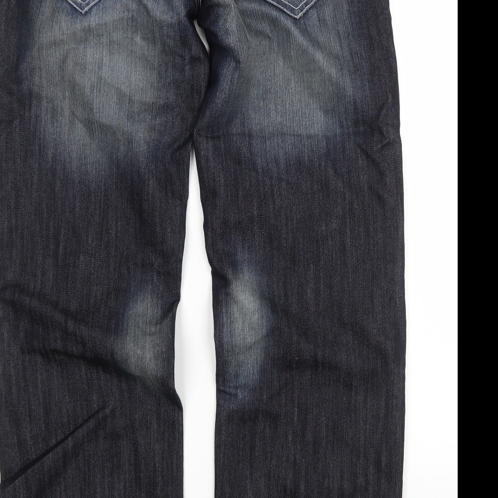 EAST Mens Blue  Cotton Wide-Leg Jeans Size 30 L30 in Regular