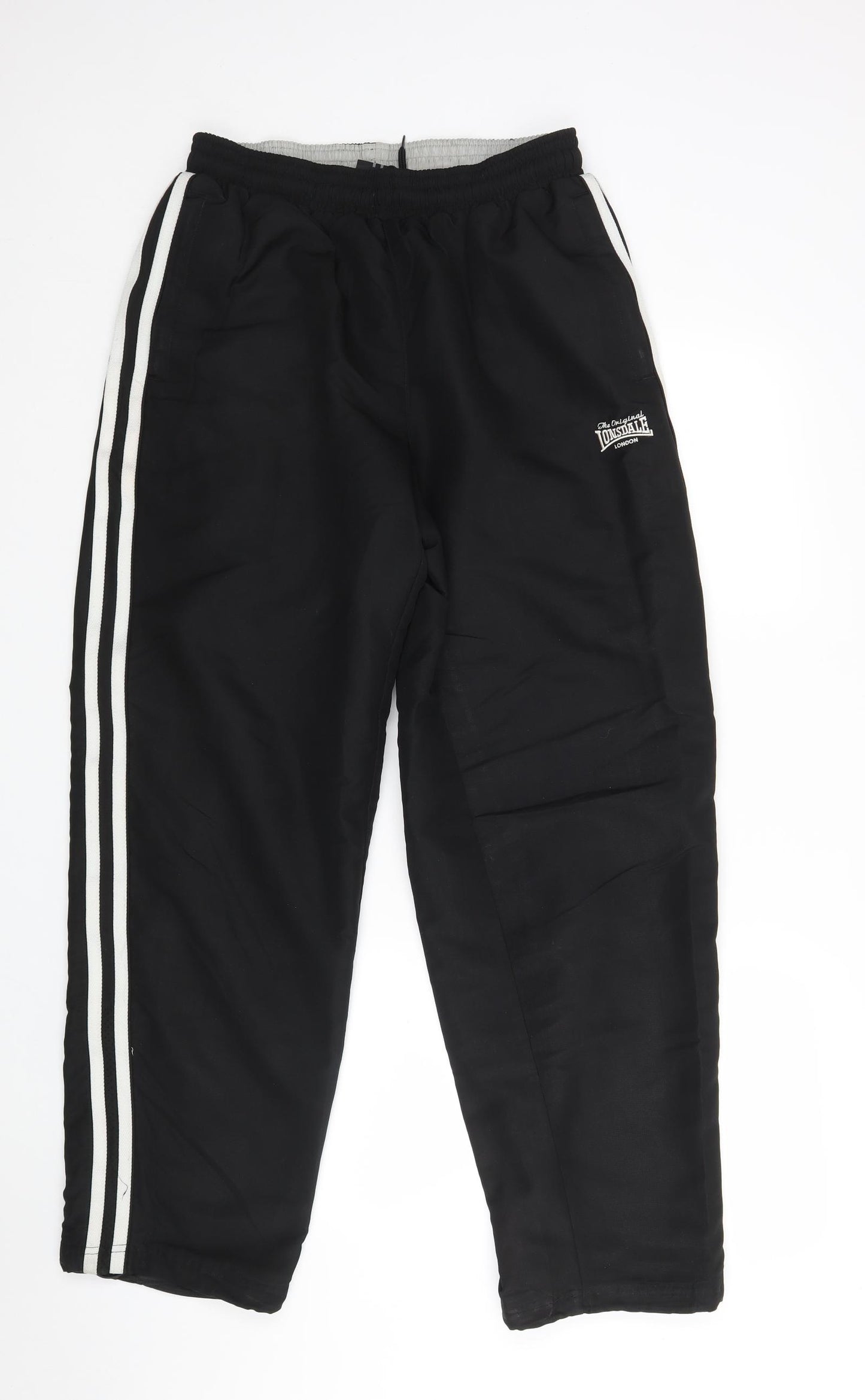Lonsdale Mens Black  Polyester Sweatpants Trousers Size M L30 in Regular