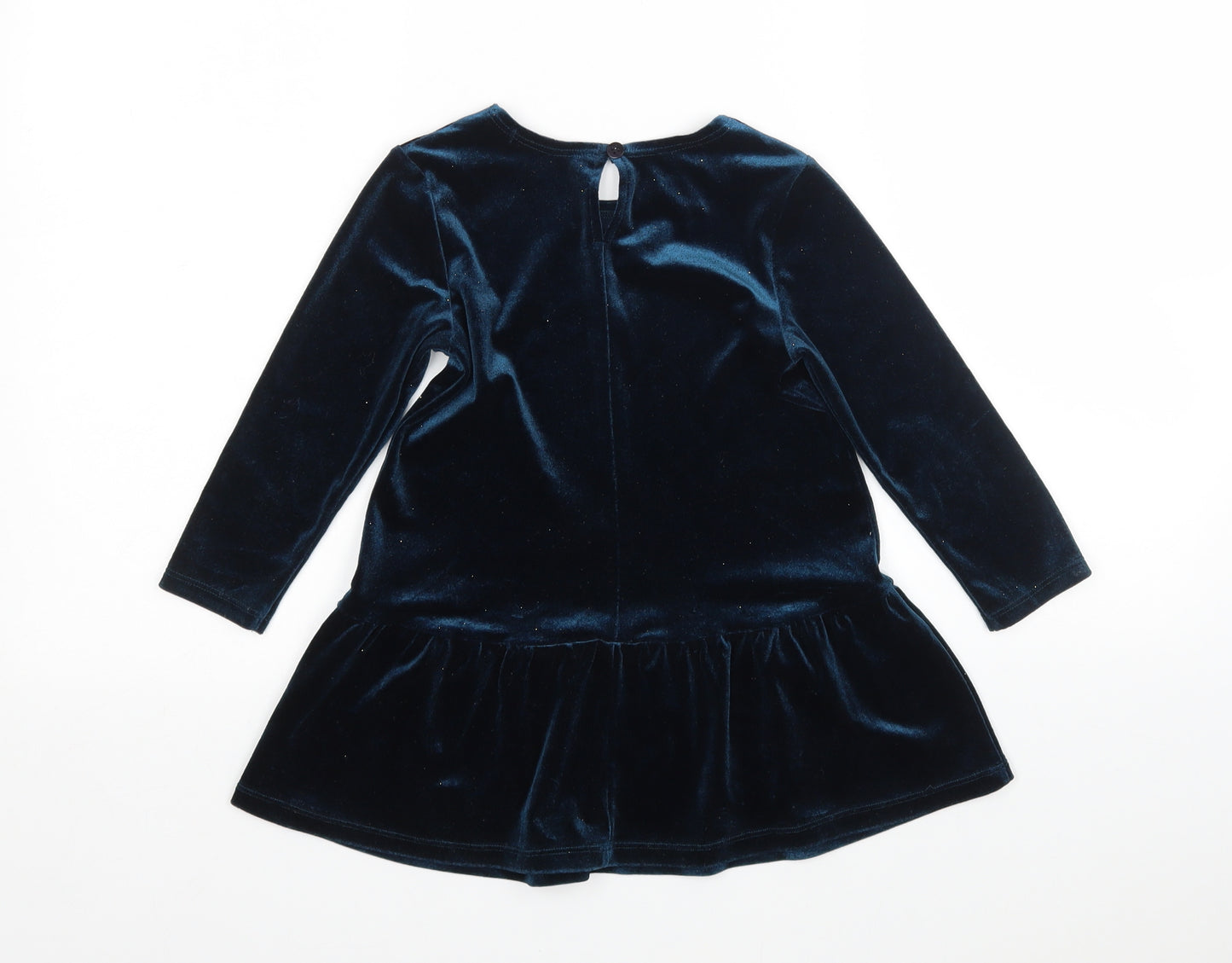 George Girls Green  Polyester A-Line  Size 5-6 Years  Round Neck