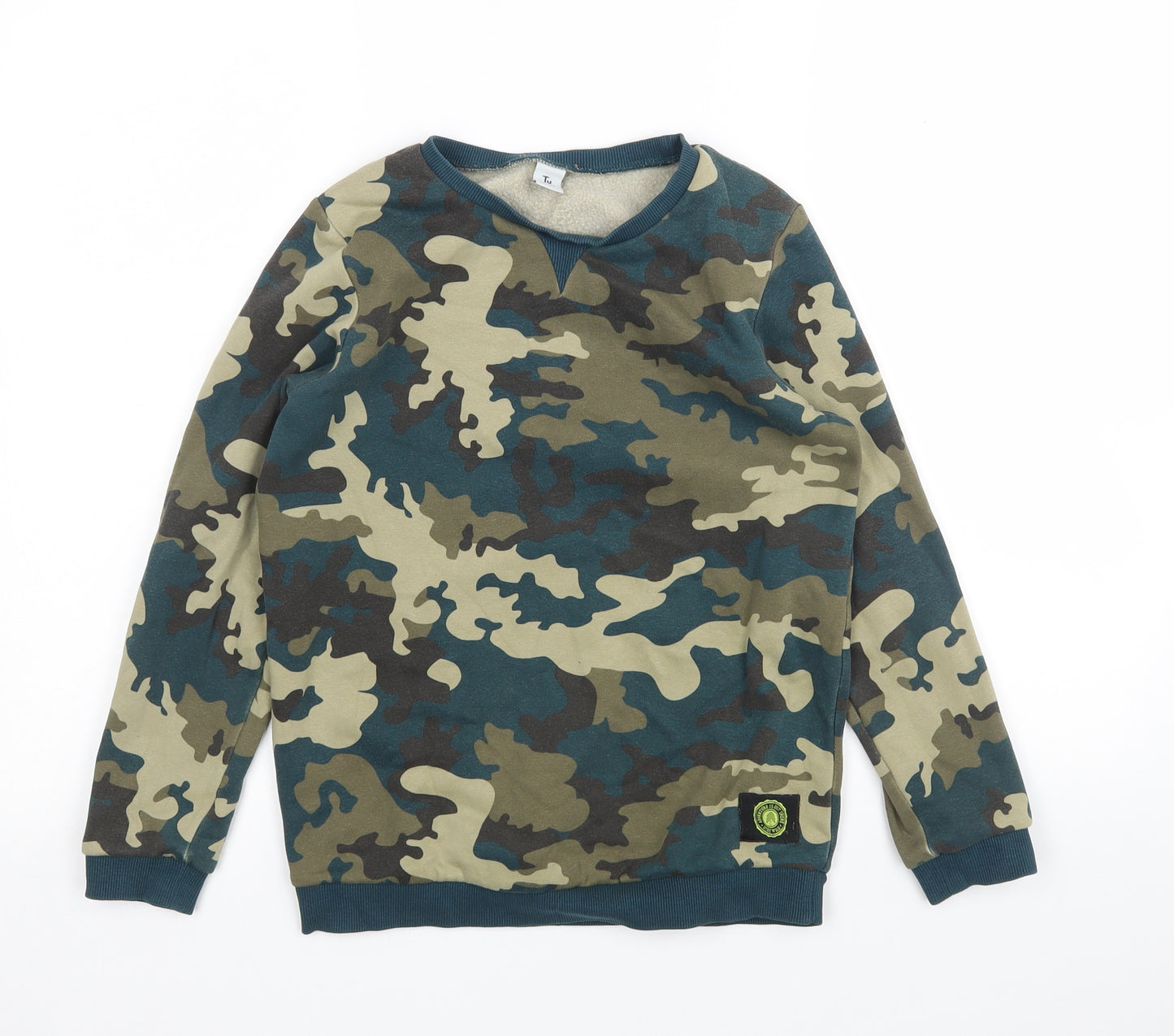 TU Boys Multicoloured Camouflage Cotton Pullover Sweatshirt Size 10 Years