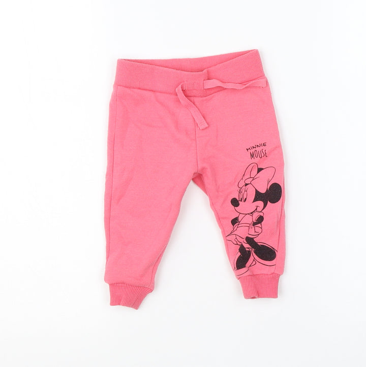 Disney Girls Pink  Polyester  Pyjama Pants Size 3-6 Months   - disney minnie mouse