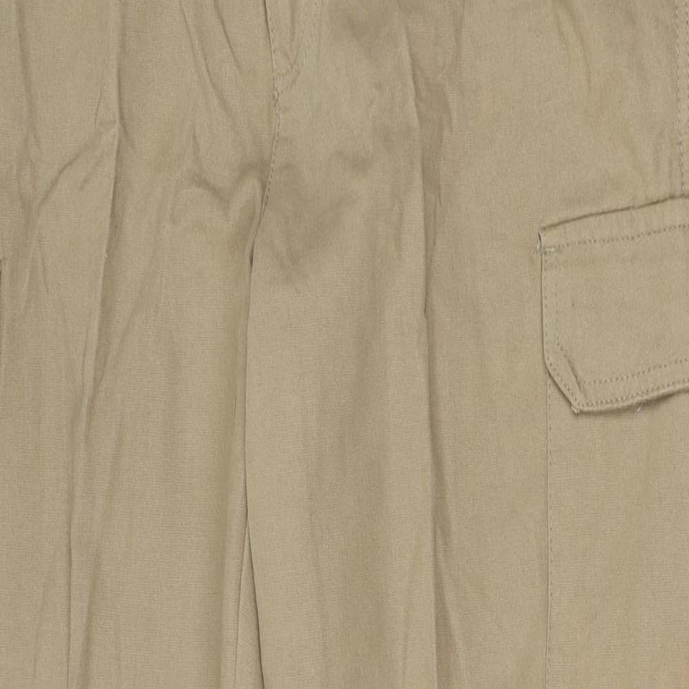 Avenue Mens Beige  Cotton Capri Trousers Size 38 L32 in Regular