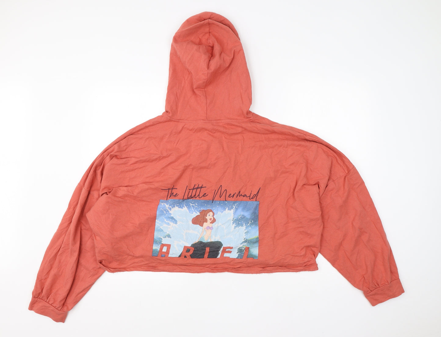 Disney Womens Red  Cotton Shrug Hoodie Size 14   - little mermaid