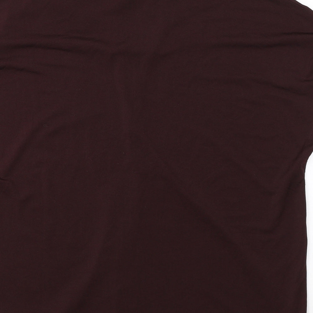 H&M Womens Purple  Polyester Basic Blouse Size L Collared