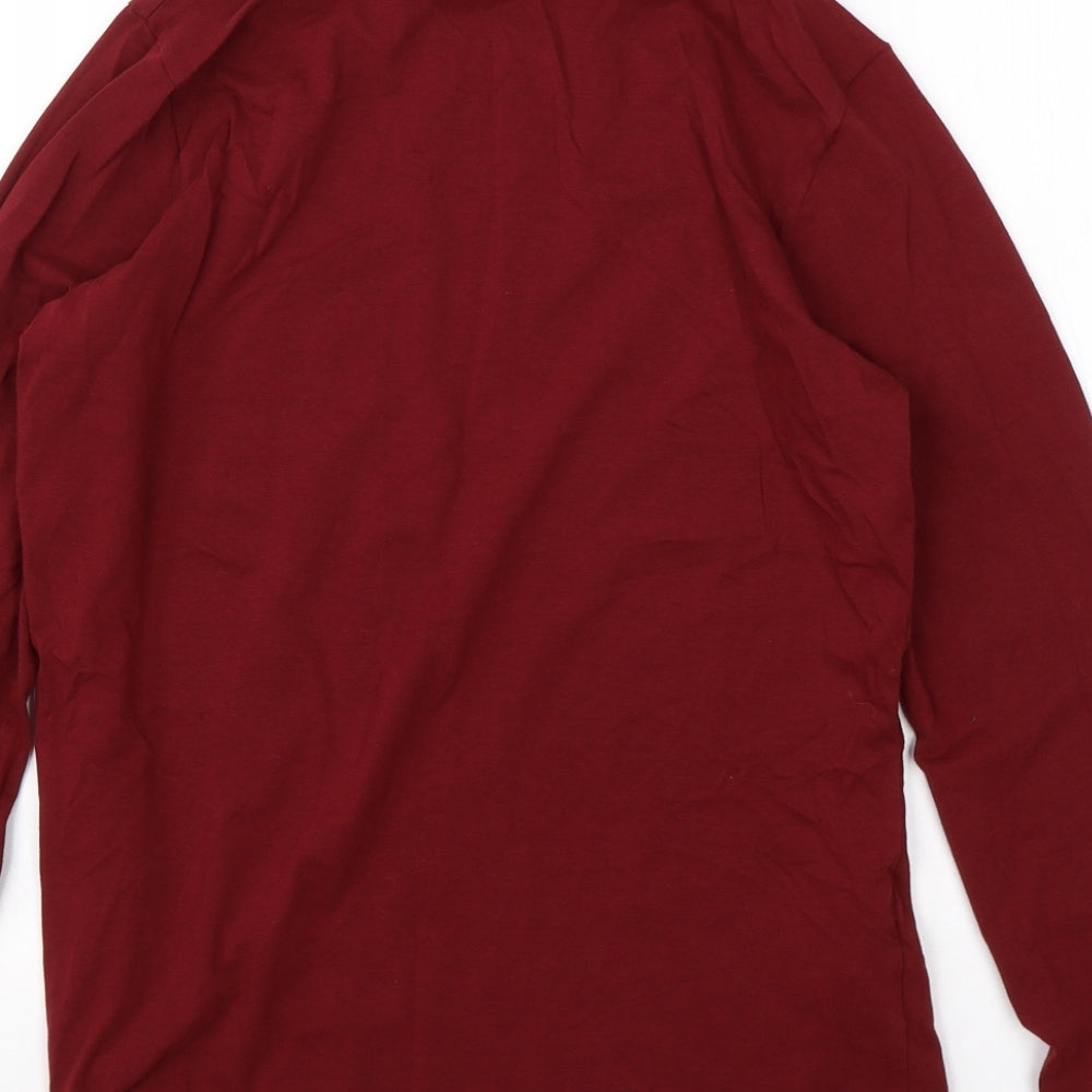 Atmosphere Womens Red Roll Neck  Cotton Pullover Jumper Size 16