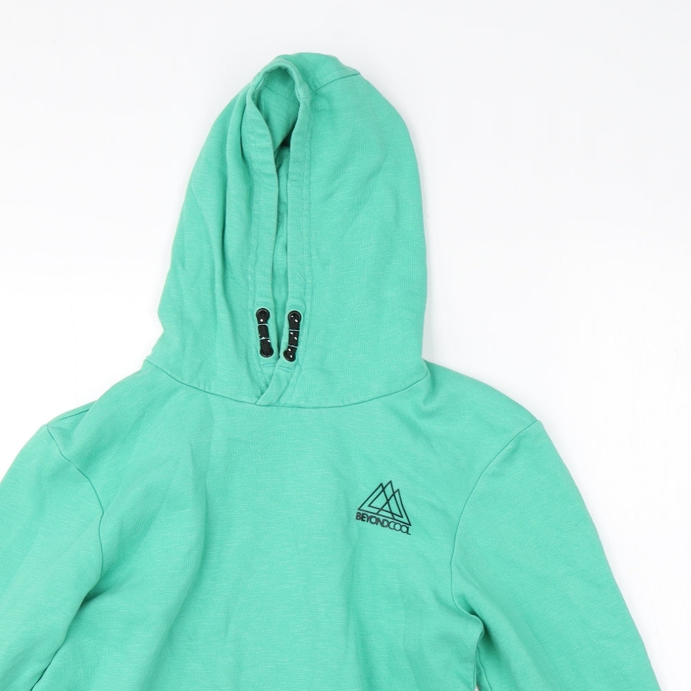 George Boys Green  Cotton Pullover Hoodie Size 12-13 Years