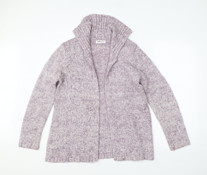 Bonmarche Womens Purple Collared  Acrylic Pullover Jumper Size S