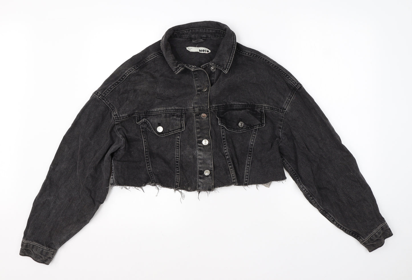 Topshop Womens Black   Jacket  Size 8  Button