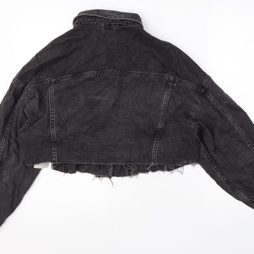 Topshop Womens Black   Jacket  Size 8  Button