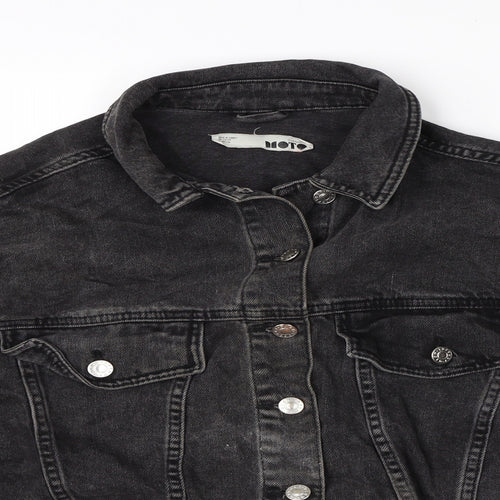 Topshop Womens Black   Jacket  Size 8  Button