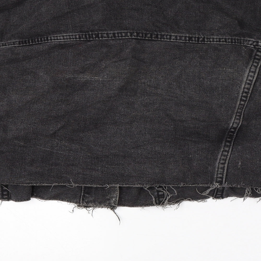 Topshop Womens Black   Jacket  Size 8  Button