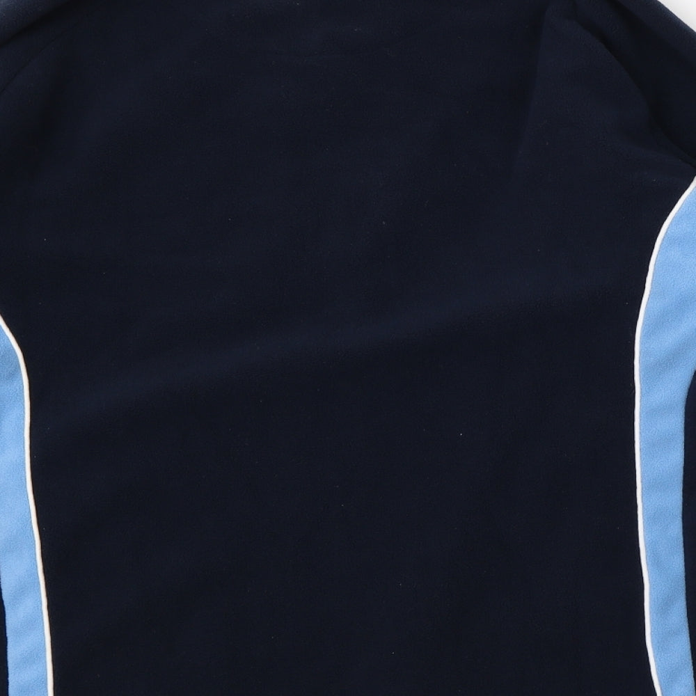 G Force Mens Blue Collared  Polyester Full Zip Jumper Size M