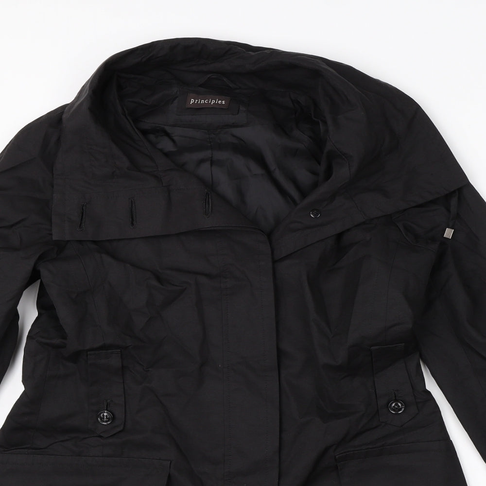 Principles Womens Black   Overcoat Coat Size 14